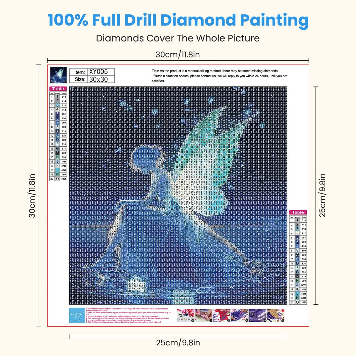 Miwixy Butterfly Fairy Diamond Art Kits for Adults,Starry Night Beach Diamond Painting 5D Full Drill Round Diamond Dots Paintings Canvas for Beginners Home Wall Decor12x12inch Miwixy
