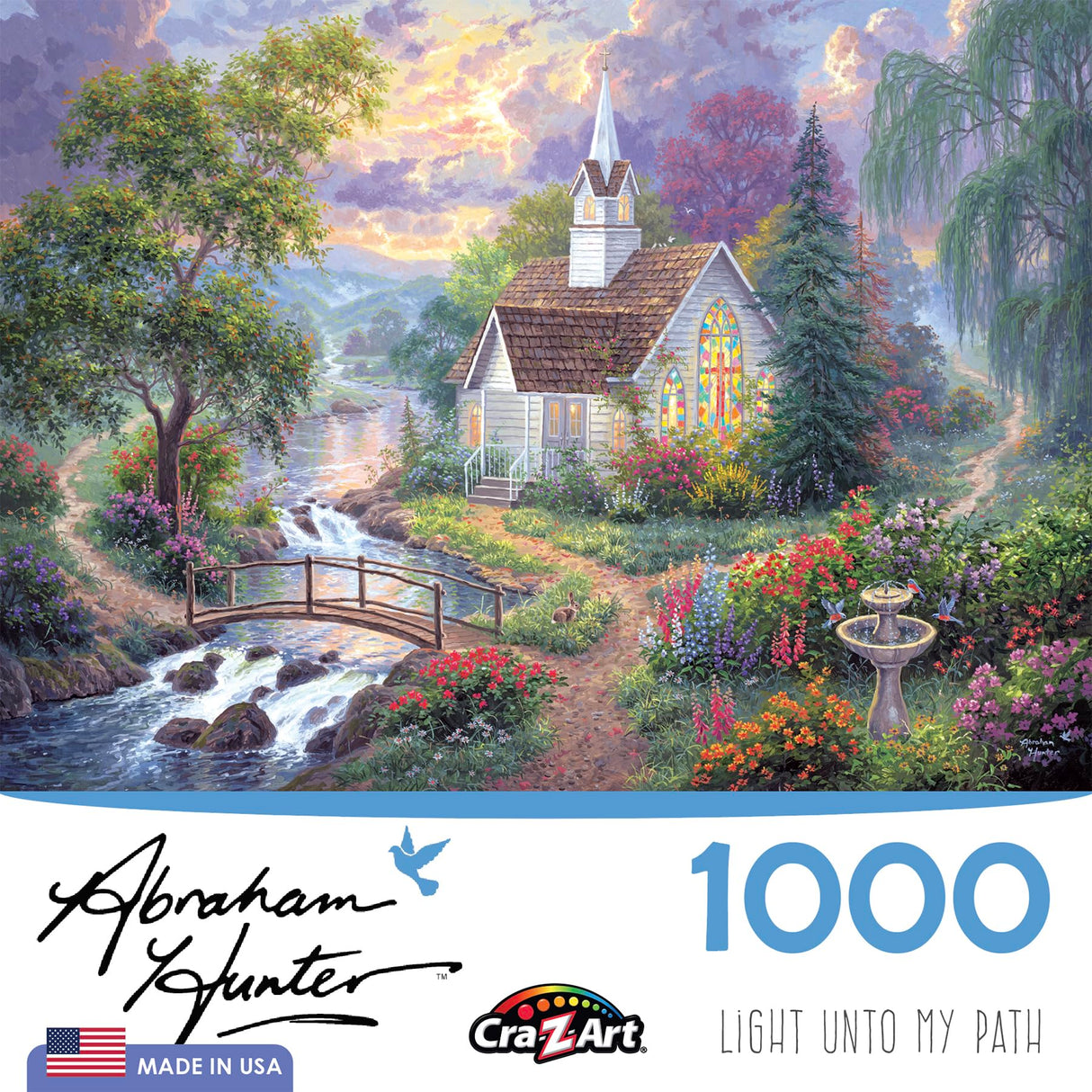 RoseArt - Abraham Hunter - Light Unto My Path - 1000 Piece Jigsaw Puzzle for Adults RoseArt