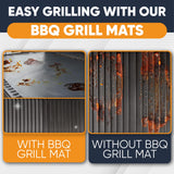 Large Non-Stick BBQ Grill Mat by Linda's Essentials (3 Pack) - Reusable Heat Resistant BBQ Mats for Grilling - Must Have BBQ Accessories Grill Mats for a Easy Clean Linda's Essentials
