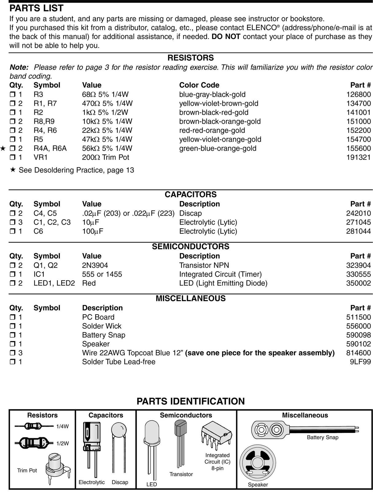 Elenco Practical Soldering Project Kit Elenco