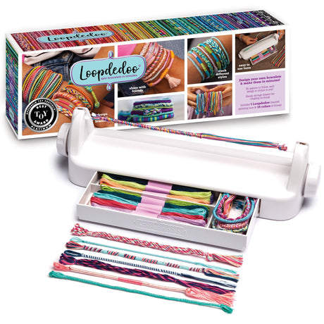 Loopdedoo DIY Friendship Bracelet Maker Kit for Kids - Make Bracelets in Minutes for Birthdays and Friendship Gifts - Award Winning Crafts Kit for Kids, Easy-to-Use, Loop Your Own Style, Aged 8+ Loopdedoo