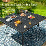 Sophia & William Outdoor Dining Set Patio Dining Sets Patio Table and Chairs Set 9 Pieces Square Outdoor Dining Table for 8 with Swivel Patio Set for Garden Pool All Weather Grey Sophia & William