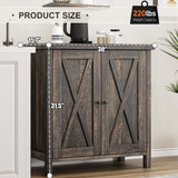 IDEALHOUSE Buffet Cabinet Farmhouse Storage Cabinet with Doors and Shelves, Buffets and Sideboards Entryway Cabinet with Storage Accent Console Cabinet for Living Room, Dining Room (Rustic Oak) IDEALHOUSE