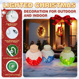 Yardenaler 3-Piece Pop-Up Christmas Ball Set with 90 LED Lights for Christmas Decoration, Pre-Lit Iridescent Christmas Ball Ornaments Decor with Base, 3D Glittered Standing Holiday Display for Outdoor Yardenaler