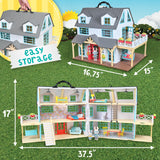 Sunny Days Entertainment Honey Bee Acres Buzzby Farmhouse – 49 Furniture Accessories with 2 Exclusive Figures | 15 Inch Dollhouse Playset | Pretend Play Toys for Kids Sunny Days Entertainment