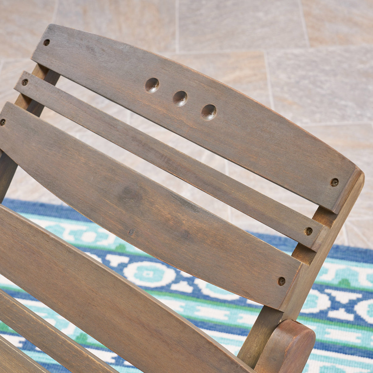 Christopher Knight Home Tycie Outdoor Acacia Wood Foldable Chaise Lounge (Set of 2), Gray Finish Christopher Knight Home