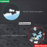 Lavievert Jigsaw Puzzle Roll Mat Puzzle Storage Saver Black Felt Mat, Long Box Package, No Folded Creases, Jigroll Up to 1,500 Pieces - Comes with A Drawstring Opening Design Bag LAVIEVERT