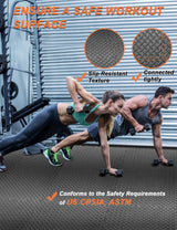 innhom Gym Flooring Gym Mats Exercise Mat for Floor Workout Mat Foam Floor Tiles for Home Gym Equipment Garage, 24 Pieces Black innhom