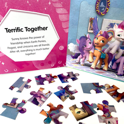 My Little Pony My First Puzzle Book - Jigsaw Puzzles for kids, 10-page board book, 5 puzzles to enjoy