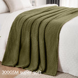 Super Soft 300GSM Green XL Throw Blanket for Couch, Couch Sofa Bed Throw, Lightweight Fuzzy Cozy Blankets for All Seasons Farmhouse, 50x70 Jungle Star
