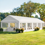 YITAHOME 16x32 ft Party Tent Heavy Duty Wedding Event Shelters Outdoor Upgraded Galvanized Canopy with Large White Roof, Removable Sidewalls & 3 Storage Bags YITAHOME