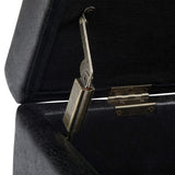 SIMPLIHOME Dover 36 inch Wide Rectangle Lift Top Storage Ottoman Bench in Upholstered Distressed Black Faux Leather, Footrest Stool, Coffee Table for the Living Room, Bedroom and Kids Room SIMPLIHOME