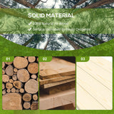 Outsunny Natural Wood Semicircular Garden Bench for Outdoor Spaces Outsunny