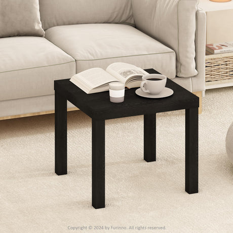 Furinno Simple Square Coffee Table, Side Table, Black Furinno