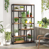 Tribesigns 79 Inch Industrial Vintage 10-Shelf Etagere Bookshelf for Home Office Storage Tribesigns
