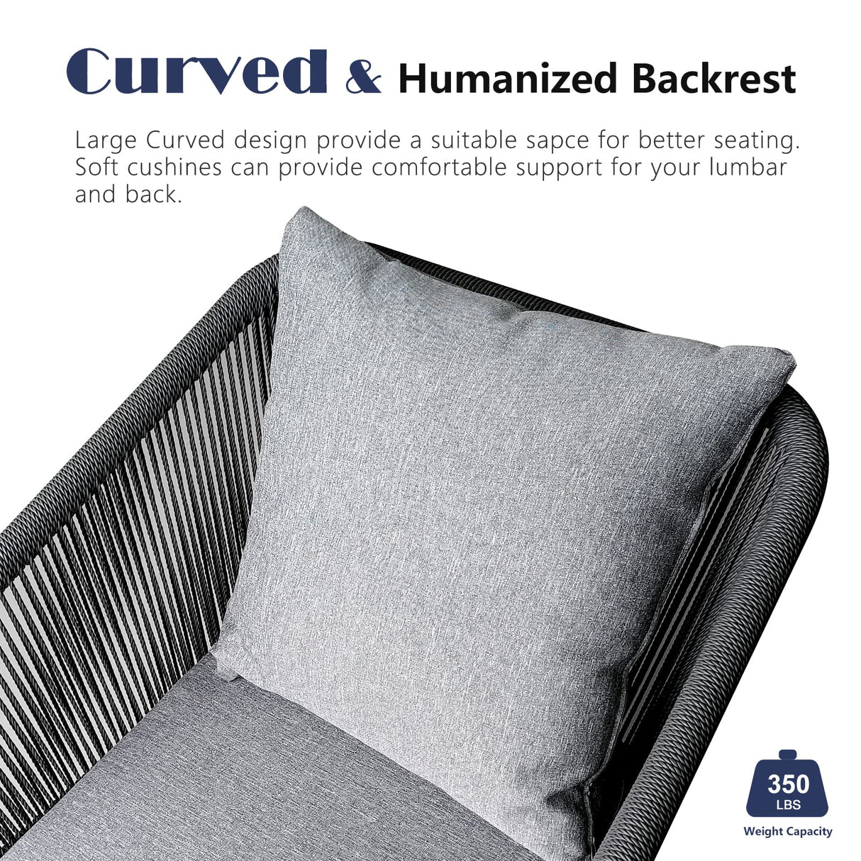 Home Care Wholesale 7 Pieces Patio Dining Set for 6 - All Weather Outdoor Dining Sets, All in One Outdoor Table and Chairs, Wicker Outdoor Patio Furniture Sets with Cushions and Pillows, Grey Home Care Wholesale