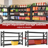 8000LBS Heavy Duty Garage Shelving Units,68" Wide & Deep Storage Shelves,Metal Garage Shelves,Large Storage Rack,Steel Shelf,Industrial Shelving for Shop,Warehouse,Basement,68" W x 24" D x 63.5" H SISESOL