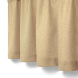 Pitalk Burlap Color Linen Window Valance for Kitchen 3 Inch Rod Pocket Semi Sheer Primitive Rustic Farmhouse Valance Curtain Topper for Bedroom Living Room Dining Bathroom 18 Inch Length Tan Brown Pitalk