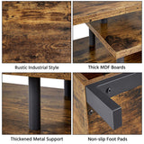 Yaheetech TV Stand for 50 inch TV, Industrial Wood TV Entertainment Center with Storage Shelves, Small TV Stand Unit for Bedroom, Living Room, Rustic Brown Yaheetech