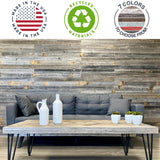 BARNWOODUSA Real Reclaimed Wood Wall Planks for Nail Up Application Rustic Farmhouse Board Panels DIY Solution Shiplap Style Accent Multiple Colors Custom Square Feet BarnwoodUSA LLC