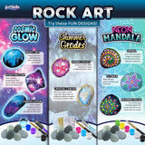 ArtSkills Rock Painting Kit with Geode, Mandala & Glow in The Dark Rock Painting, Arts and Crafts for Kids ArtSkills