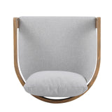 GDFStudio Dining Chairs Set of 2, Aluminum Patio Chairs with Beige Cushion,Modern Armchair Seating for Outdoor Indoor Backyard Poolside Balcony 300 Lbs Heavy Duty 31" H Light Gray,Teak GDFStudio