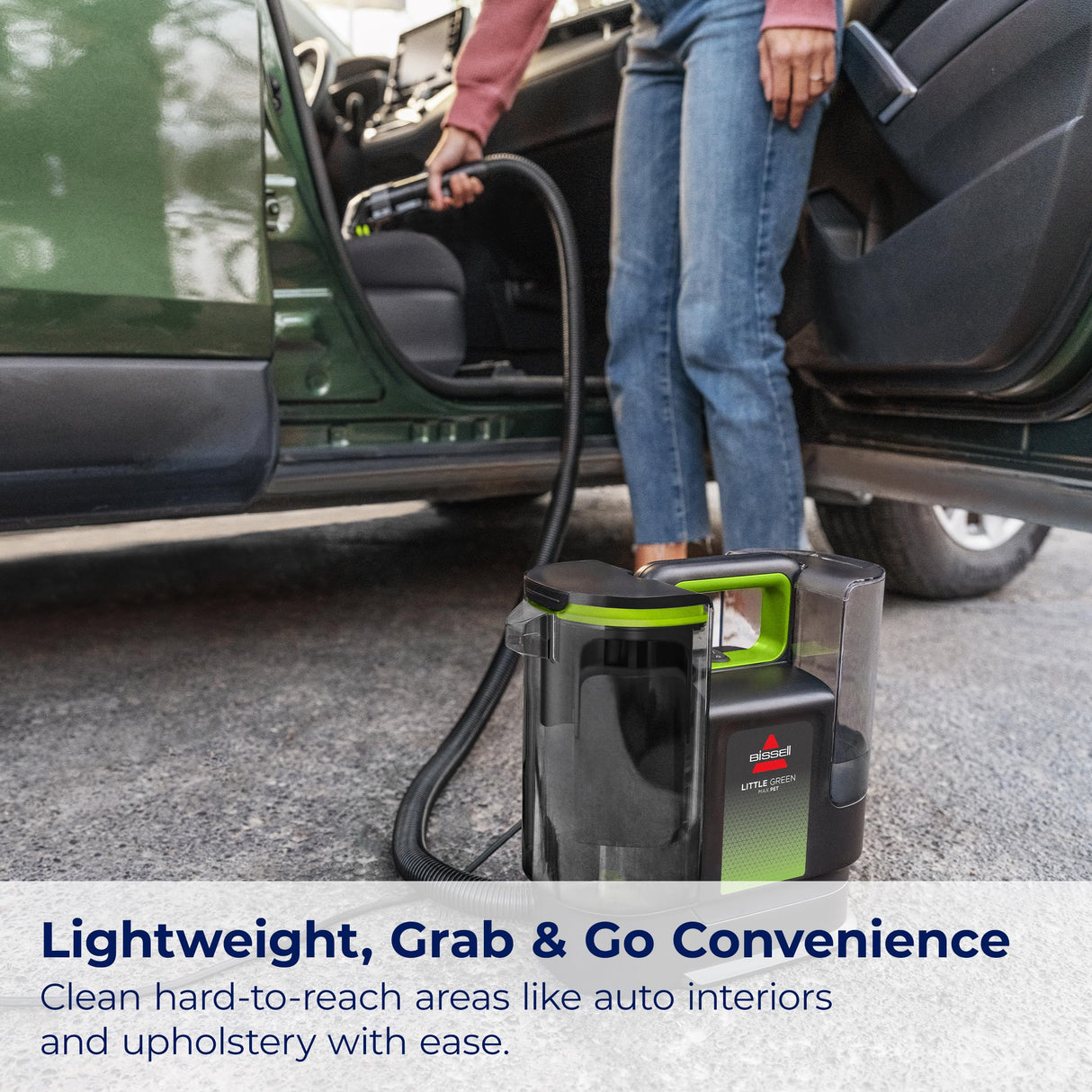 BISSELL® Little Green® Max Pet Portable Carpet and Upholstery Deep Cleaner, Car/Auto Detailer, with Self-Cleaning Tough Stain Tool and Pet Hair Removal Tool (3860) Bissell