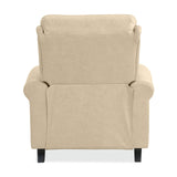 Domesis Cortez - Distressed Faux Leather Push Back Recliner Chair, Latte Tan Domesis