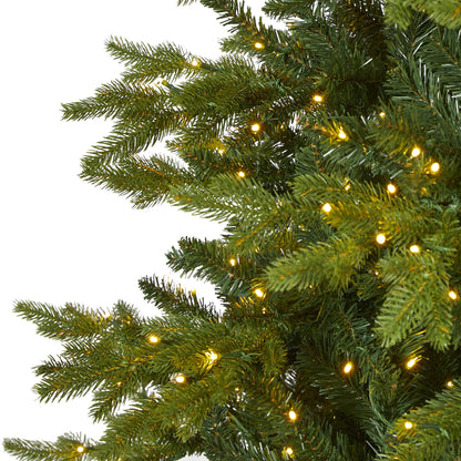 Nearly Natural 10ft. Belgium Fir Natural Look Artificial Christmas Tree with 1050 Clear LED Lights