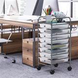 Simple Houseware 8-Drawers Rolling Storage Cart, Chrome Simple Houseware