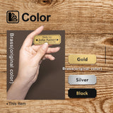 Personalized Name Plates, Solid Brass Engraved Plaque, Trophy Plates Engraved, Custom Name Plate with Adhesive Backing or Screws, 3" W x 1" H Caramel Sweet Life