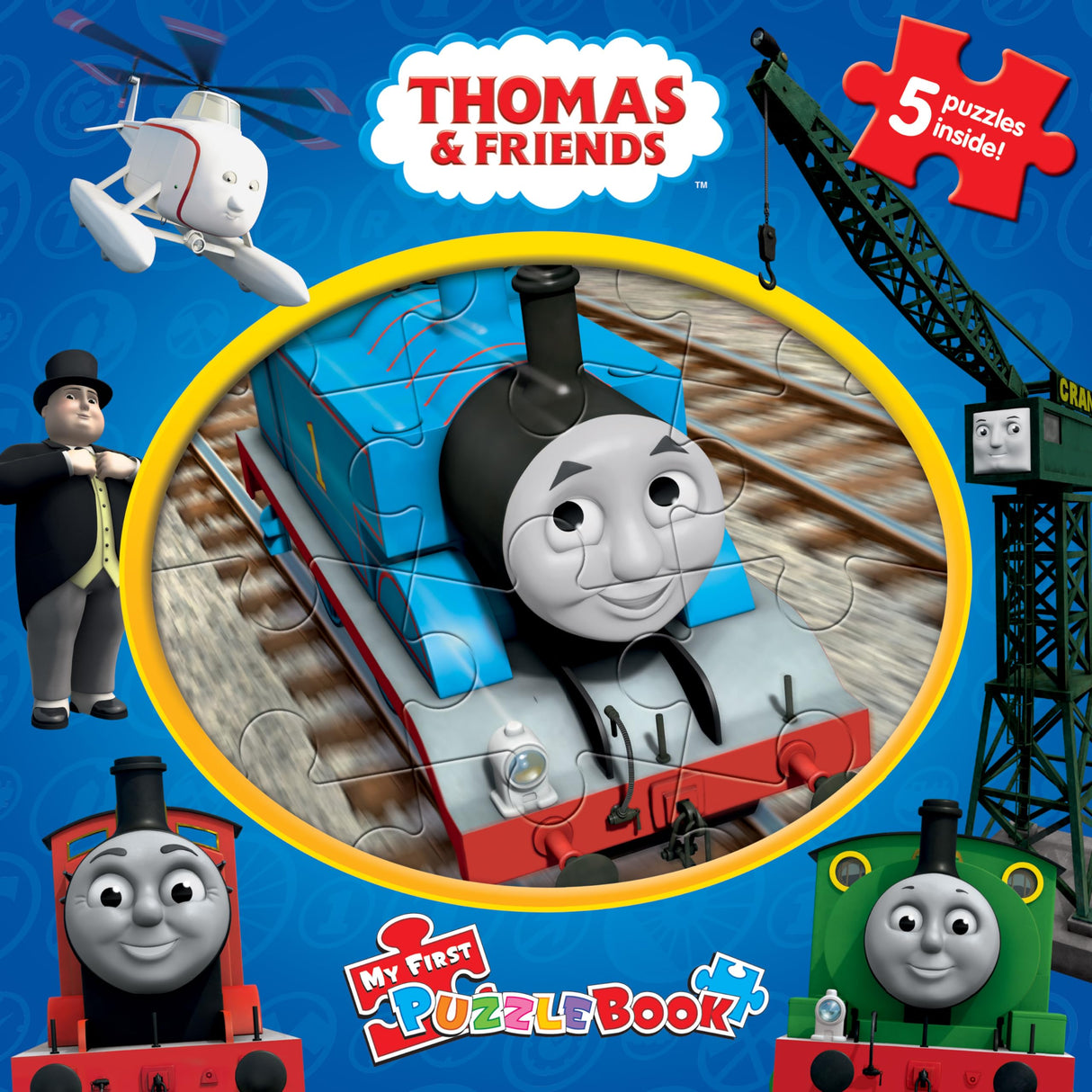 Thomas & Friends My First Puzzle Book - Jigsaw Puzzles for kids, 10-page board book, 5 puzzles to enjoy Phidal
