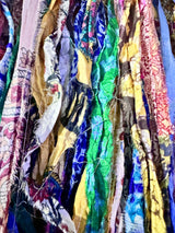 Maker's Craft Pattern Printed Sari Silk Ribbon Yarn 50 Yards, 100Grams for DIY, Knitting, Crocheting, Gift Wrapping, Christmas Decoration, Macrame Makers, Jewelry Making, Rugs Hooking Maker's Craft