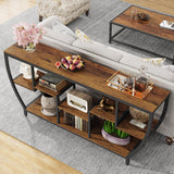 Tribesigns 70.9 Inch Long Sofa Table with Shelves, Rustic Console Table with Storage, Industrial Entryway Table TV Stand, Behind Couch Table Accent Tables for Living Room, Hallway, Foyer Tribesigns