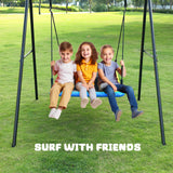 Trekassy Swing Sets for Backyard, 440lbs Heavy Duty A-Frame Metal Swing Stand with 60" Large Platform Swing for Outdoor Playground Park Trekassy