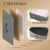 WLIVE Fabric Dresser for Bedroom, Tall Dresser with 8 Drawers, Storage Tower with Fabric Bins, Double Dresser, Chest of Drawers for Closet, Living Room, Hallway, Dark Gray WLIVE