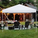 ZENY 10x10 Pop Up Canopy Tent Easy Set-up Outdoor Patio Canopy Adjustable Straight Leg Heights Instant Shelter with Wheeled Bag, Ropes ZENY