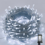 LJLNION 300 LED String Lights Outdoor Indoor, Extra Long 98.5FT Super Bright Christmas Lights, 8 Lighting Modes, Plug in Waterproof Fairy Lights for Holiday Wedding Party Bedroom Decorations ( White) LJLNION