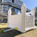 iLink-outer White Bounce House for Kid and Adult with Slide Ball Pit Blower Large Oxford White Castle 13FT x 13FT x 12FT Kid Birthday Party Playhouse Gift iLink-outer