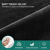 YITAHOME 142" Modular Sectional Sofa with Movable Ottoman, U Shaped Velvet Cloud Couch with Pillow-Armrest, Black YITAHOME