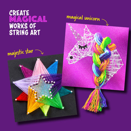 Dan&Darci String Art Craft Kit for Kids - Girls Birthday Gifts for Ages 12 Year Old - Crafts Kits for Girl Age 10,11,12 - DIY Unicorn & Star Toys Gift for Boys - Arts Present Dan&Darci