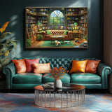 Reading Room 1000 Piece Puzzle for Adults Unique Book Room Puzzles for Adults 1000 Pieces Library Bookshelf Jigsaw Puzzles 1000 Pieces Family Challenging Puzzle (27.5"x19.6") Blueforest
