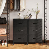 AODK Dresser for Bedroom Nightstand Small Dresser Chest of Drawers End Table for Living Room, Closet Dresser with 3 Storage Drawers Organizer Clothes, Black AODK