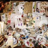 Teniinet 260 PCS Vintage Scrapbooking Supplies Aesthetic Journaling Kit,Large Collection for Bullet Junk Journals,Arts Craft Collage,Ephemera Adults,Beginners,Girls Teenage School Style(Flowers) Teniinet