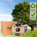 PLA Filament 1.75mm, Tri-Colors 3D Printer Filament, Rainbow PLA Filament Bundle, Coextrusion 3D Filament with Silk PLA Color Change, 3D Printing Filament +/-0.02mm, 200g X 4 Spool OVVNYXE