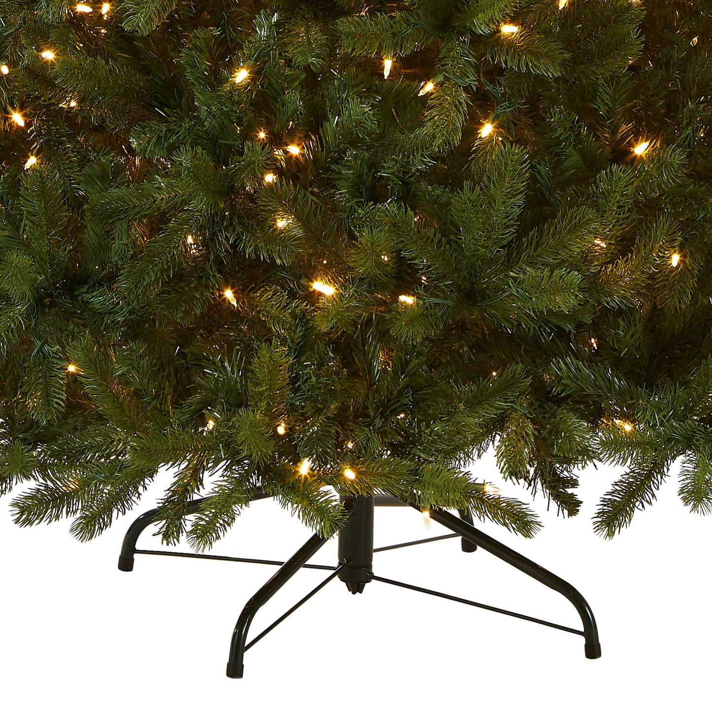 National Tree Company Pre-Lit 'Feel Real' Artificial Full Downswept Christmas Tree, Green, Douglas Fir, Dual Color LED Lights, Includes PowerConnect and Stand, 7.5 Feet