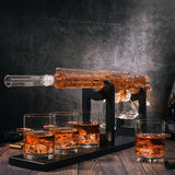 Gifts for Men Dad, Whiskey Decanter Set - Gun AR Limited Edition, Silencer Stopper - 800 ml & 12oz Bullet Glasses - Father Winter Birthday Gift - Drinking Party, Liquor, Vodka Tik Tok Gun Decanter The Wine Savant
