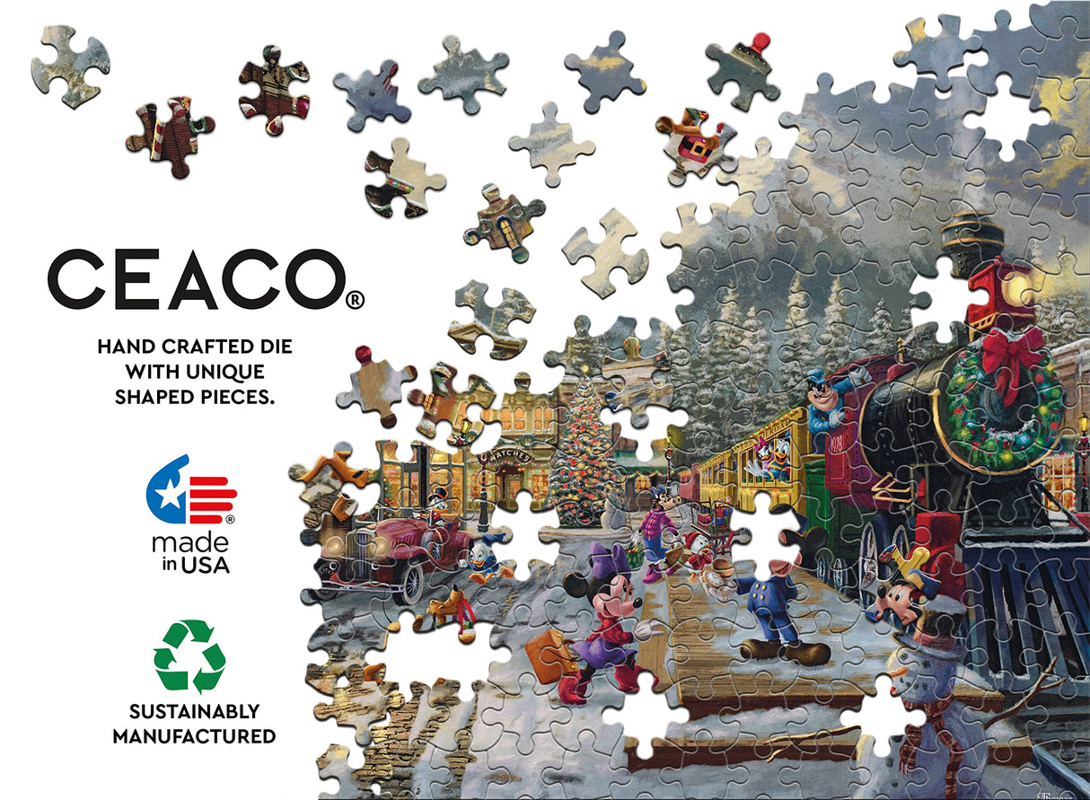 Ceaco - Thomas Kinkade - Disney - Holiday - Candy Cane Express - 1000 Piece Jigsaw Puzzle Ceaco
