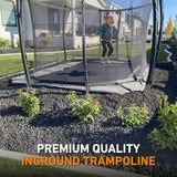 Avyna Premium Rectangle In-Ground Trampoline, 10x14 FT, 10x17 FT, 12x18 FT – Outdoor Trampoline for Kids and Adults with Advanced Safety Features Avyna