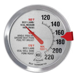 Escali AH1 Stainless Steel Oven Safe Meat Thermometer, Extra Large 2.5-inches Dial, Temperature Labeled for Beef, Poultry, Pork, and Veal Silver NSF Certified Escali